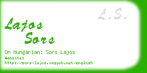 lajos sors business card